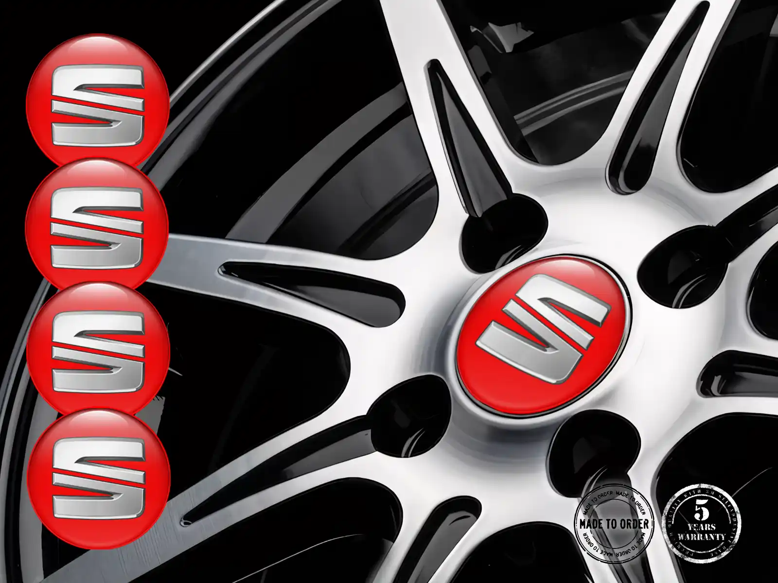 Seat Radfelgendekoration Premium Gewölbte Ausgabe